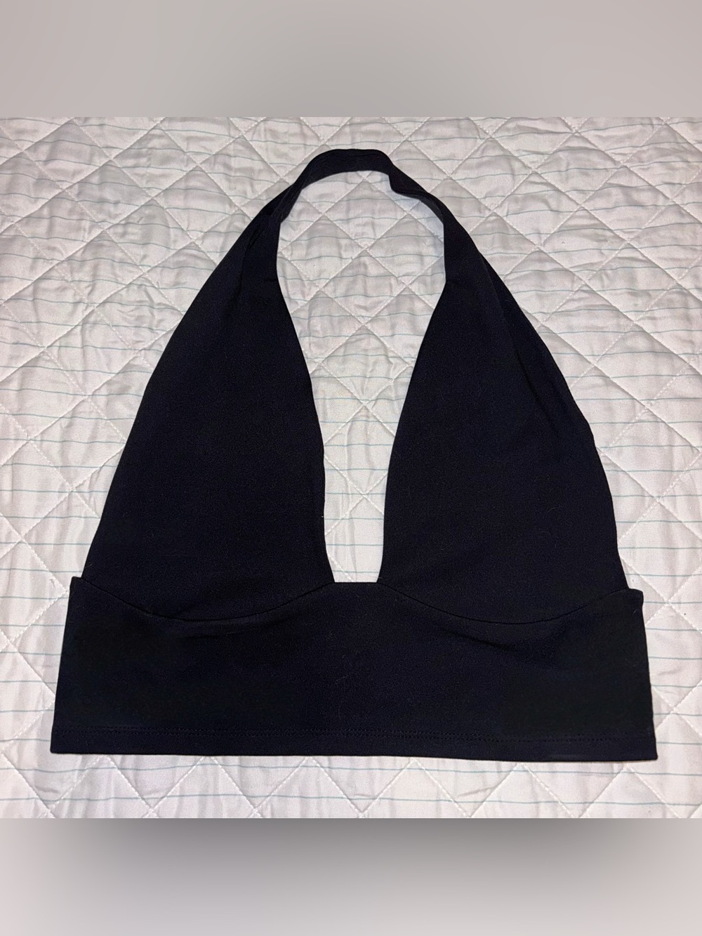 Wild Fable Black Halter Crop Top